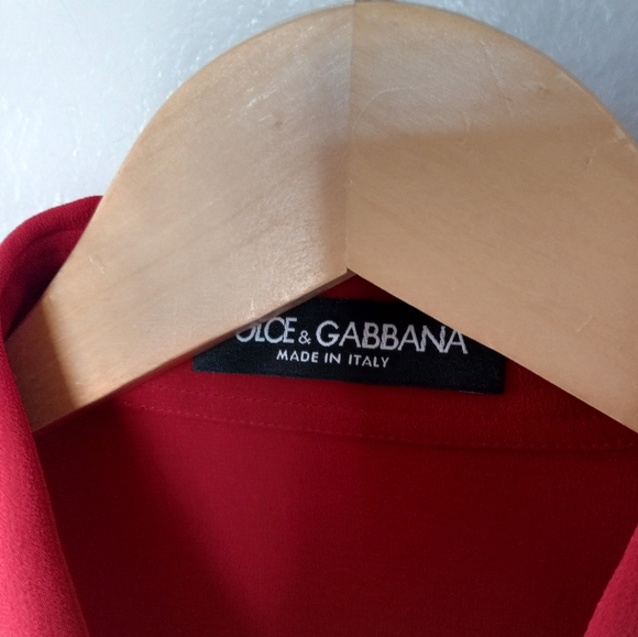 Dolce & Gabbana Silk Georgette Colorblock Patchwork Shirt 46IT/10US - Picture 6 of 16